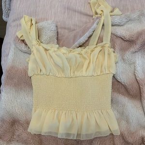 Aritzia ballad blouse yellow